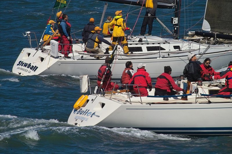 Bullet readies for the gybe