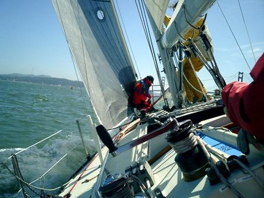Bill on Foredeck